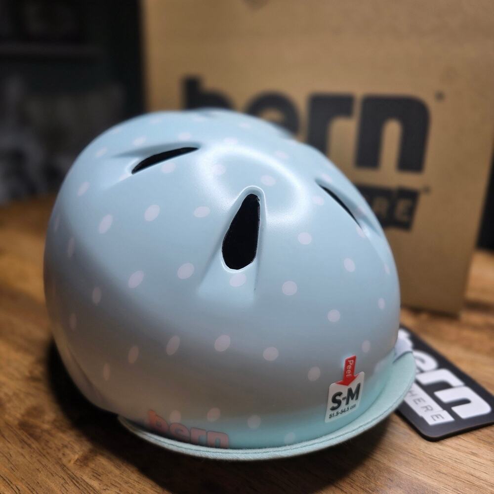 Bern Nina Helmet Satin Seaglass Polka Dot SM 51.5 - 54.5cm